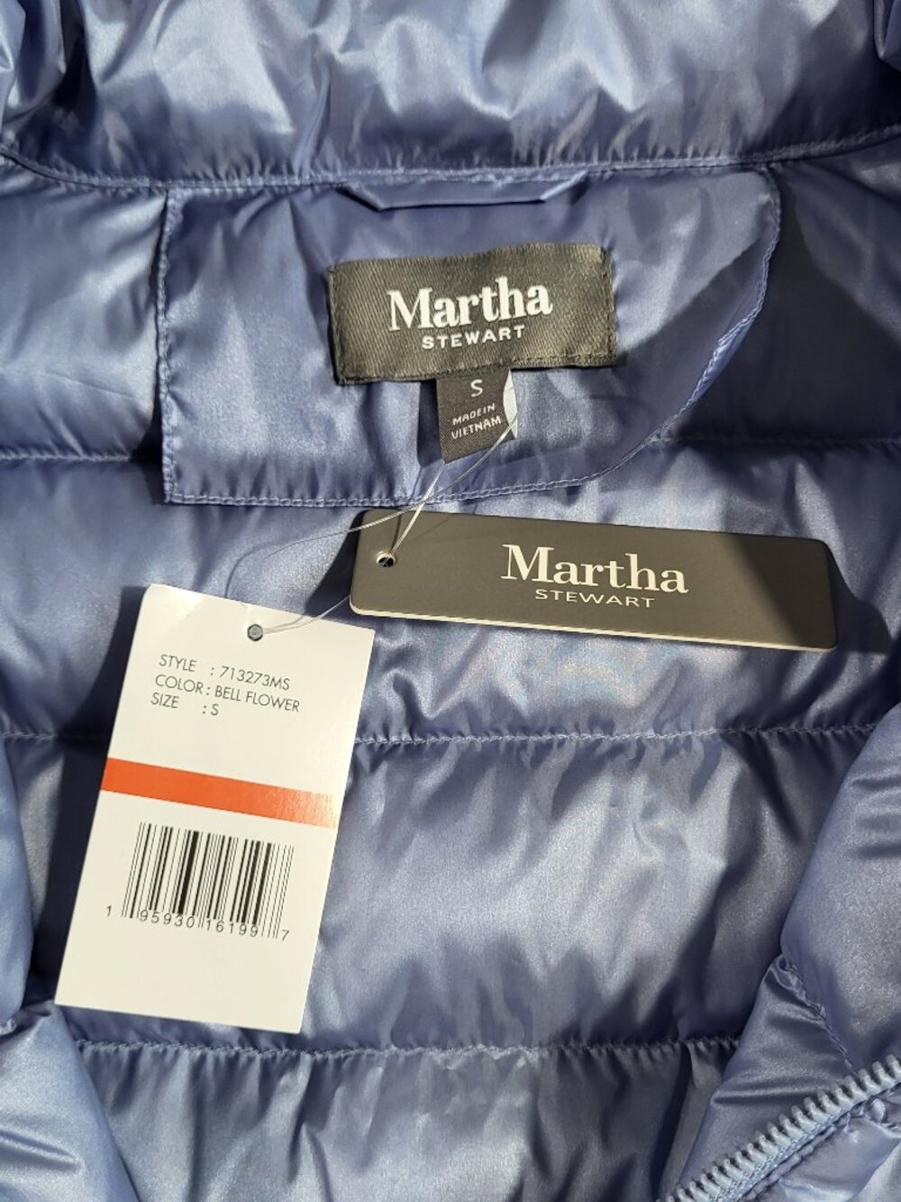 Martha Stewart Women's Short Sleeve Quilted Down Puffer Vest - Small / NWT - Picture 6 of 10